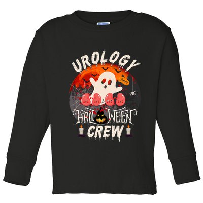 Spooky Urology Boo Crew Urology Nurse Halloween Matching Toddler Long Sleeve Shirt