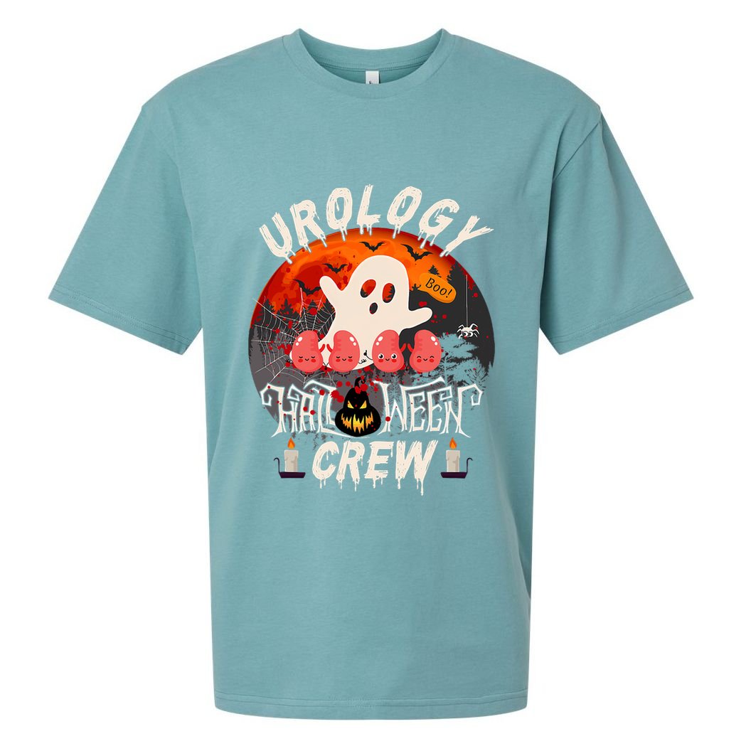 Spooky Urology Boo Crew Urology Nurse Halloween Matching Sueded Cloud Jersey T-Shirt