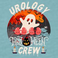 Spooky Urology Boo Crew Urology Nurse Halloween Matching Sueded Cloud Jersey T-Shirt