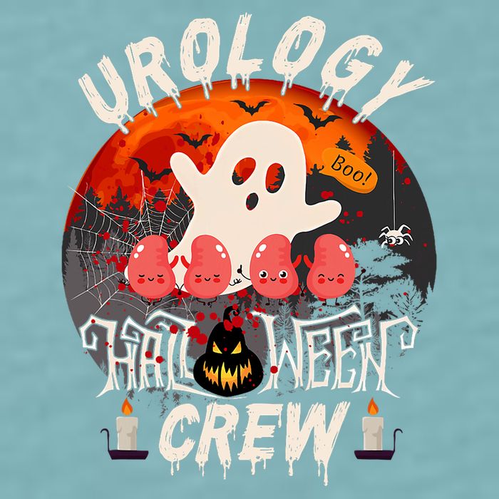 Spooky Urology Boo Crew Urology Nurse Halloween Matching Sueded Cloud Jersey T-Shirt