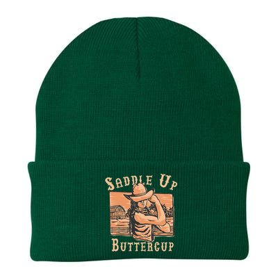 Saddle Up Buttercup Rodeo Girl Funny Cowgirl Cowboy Knit Cap Winter Beanie