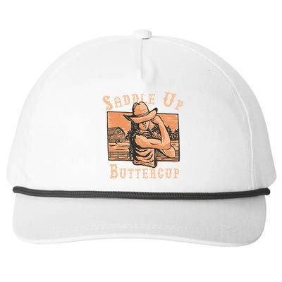 Saddle Up Buttercup Rodeo Girl Funny Cowgirl Cowboy Snapback Five-Panel Rope Hat