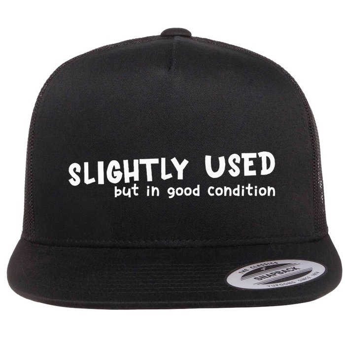 Slightly Used But Good Condition Flat Bill Trucker Hat