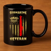 Submarine Veteran 11oz C Handle Ceramic Mug