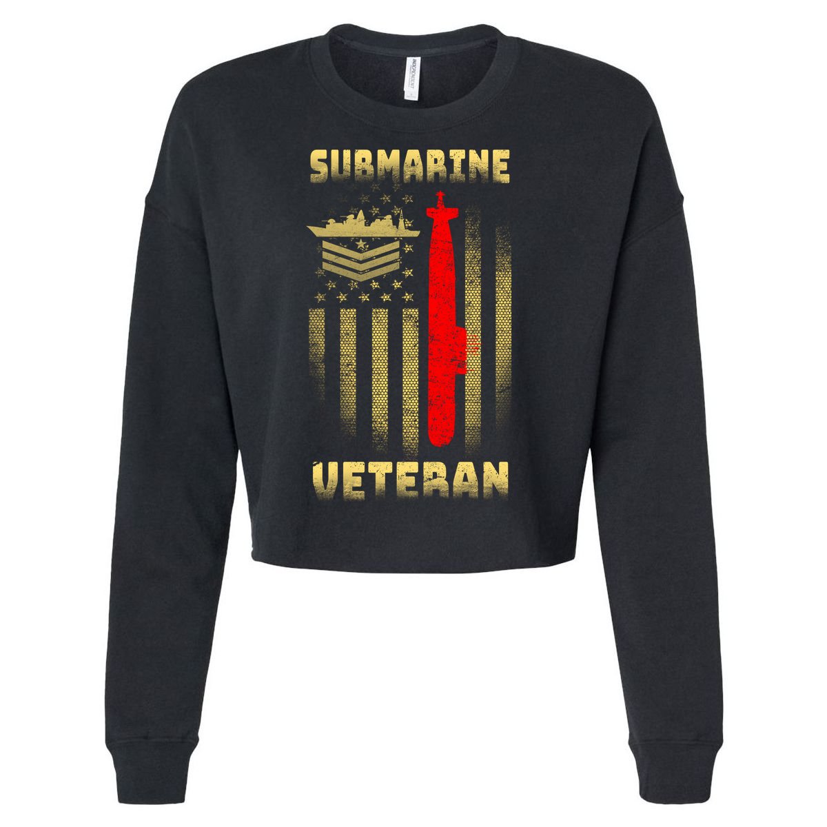Submarine Veteran Cropped Pullover Crew