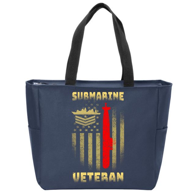 Submarine Veteran Zip Tote Bag