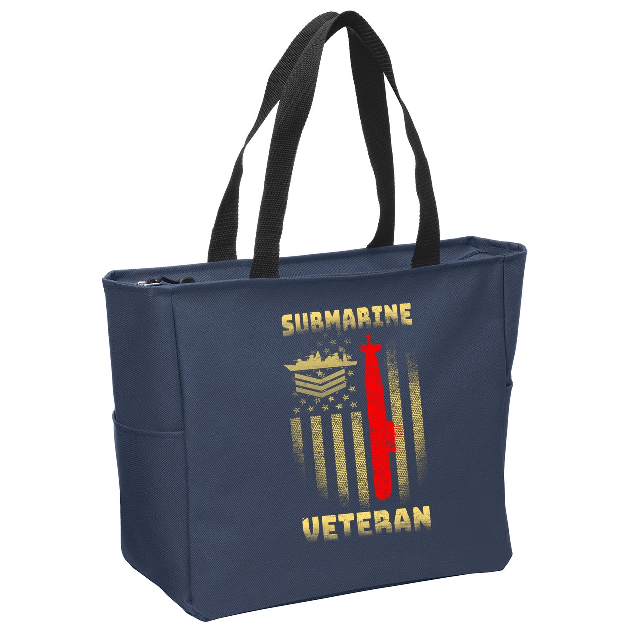 Submarine Veteran Zip Tote Bag