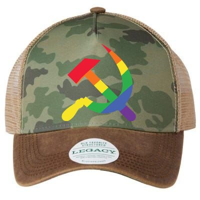 Soviet Union Communist Flag Hammer And Sickle Lgbtq Rainbow Gift Legacy Tie Dye Trucker Hat