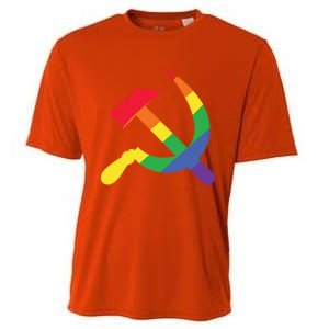 Soviet Union Communist Flag Hammer And Sickle Lgbtq Rainbow Gift Cooling Performance Crew T-Shirt