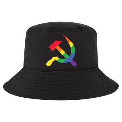 Soviet Union Communist Flag Hammer And Sickle Lgbtq Rainbow Gift Cool Comfort Performance Bucket Hat