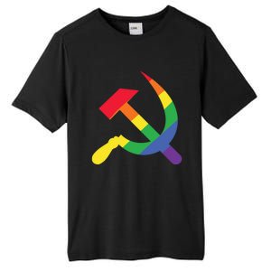 Soviet Union Communist Flag Hammer And Sickle Lgbtq Rainbow Gift Tall Fusion ChromaSoft Performance T-Shirt