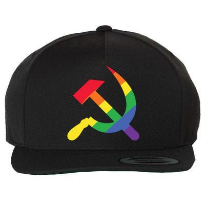 Soviet Union Communist Flag Hammer And Sickle Lgbtq Rainbow Gift Wool Snapback Cap