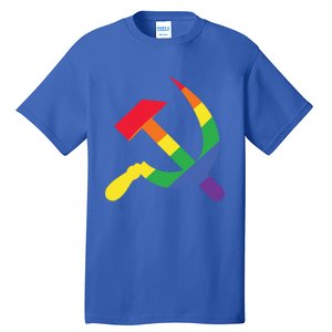 Soviet Union Communist Flag Hammer And Sickle Lgbtq Rainbow Gift Tall T-Shirt