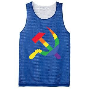 Soviet Union Communist Flag Hammer And Sickle Lgbtq Rainbow Gift Mesh Reversible Basketball Jersey Tank