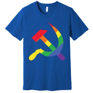 Soviet Union Communist Flag Hammer And Sickle Lgbtq Rainbow Gift Premium T-Shirt