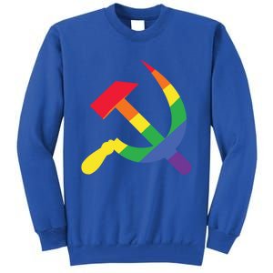 Soviet Union Communist Flag Hammer And Sickle Lgbtq Rainbow Gift Tall Sweatshirt