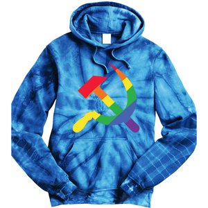 Soviet Union Communist Flag Hammer And Sickle Lgbtq Rainbow Gift Tie Dye Hoodie