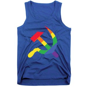 Soviet Union Communist Flag Hammer And Sickle Lgbtq Rainbow Gift Tank Top