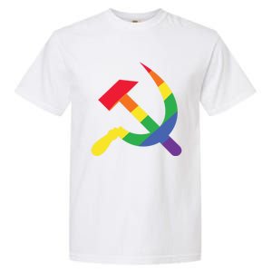 Soviet Union Communist Flag Hammer And Sickle Lgbtq Rainbow Gift Garment-Dyed Heavyweight T-Shirt