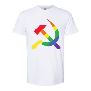 Soviet Union Communist Flag Hammer And Sickle Lgbtq Rainbow Gift Softstyle CVC T-Shirt