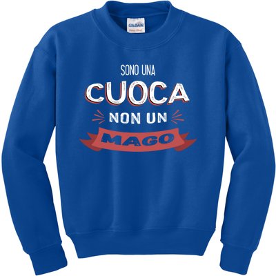 Sono Una Cuoca Non Un Mago Funny Chef Gift Kids Sweatshirt