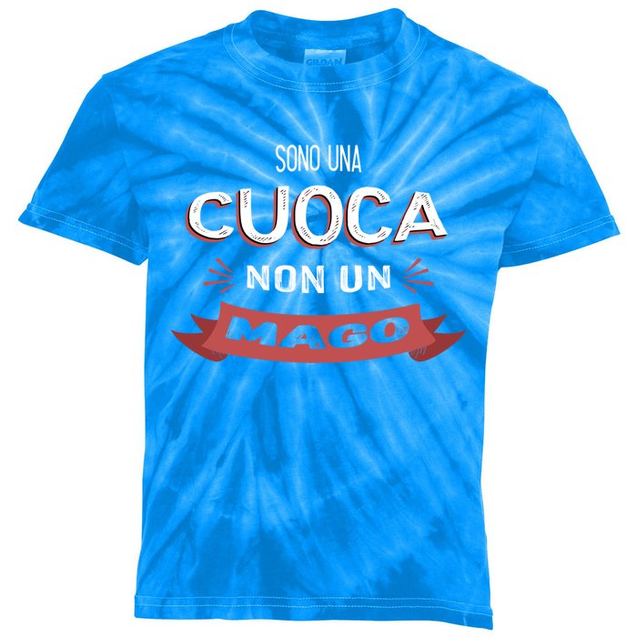 Sono Una Cuoca Non Un Mago Funny Chef Gift Kids Tie-Dye T-Shirt