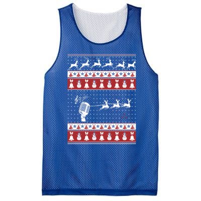 Singing Ugly Christmas Xmas Gift Mesh Reversible Basketball Jersey Tank