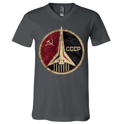 Soviet Union CCCP Vintage V-Neck T-Shirt