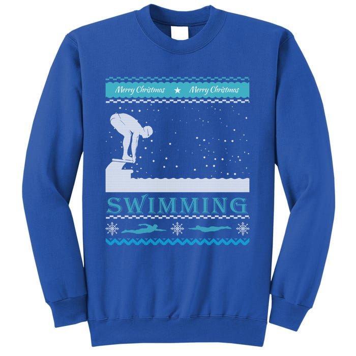 Swimming Ugly Christmas Sweater For Swimmer Cool Gift Sweatshirt