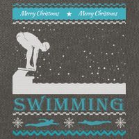 Swimming Ugly Christmas Sweater For Swimmer Cool Gift Cotton Canvas Backpack
