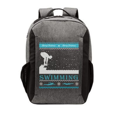 Swimming Ugly Christmas Sweater For Swimmer Cool Gift Vector Backpack