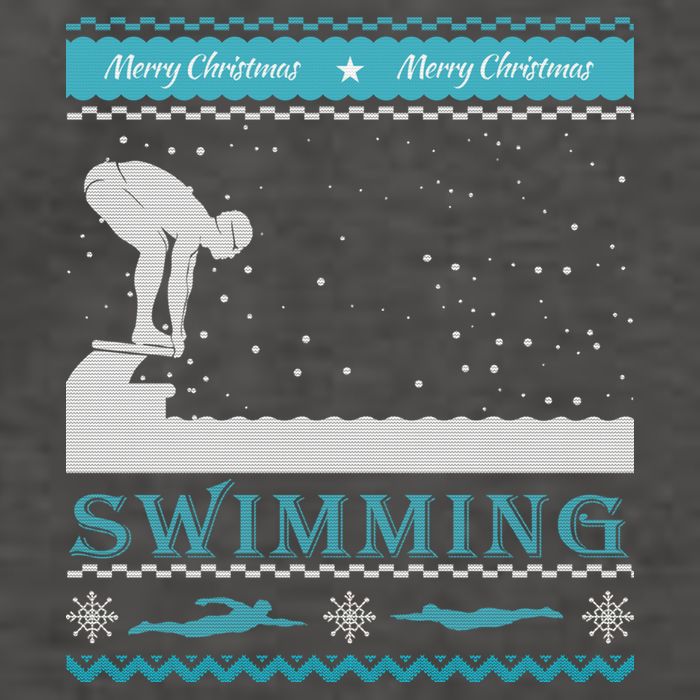 Swimming Ugly Christmas Sweater For Swimmer Cool Gift Vector Backpack