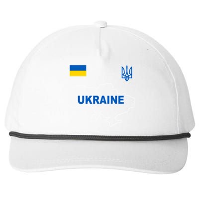 Support Ukraine Country Map Snapback Five-Panel Rope Hat