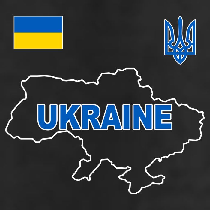 Support Ukraine Country Map Adult Drive Performance Visor