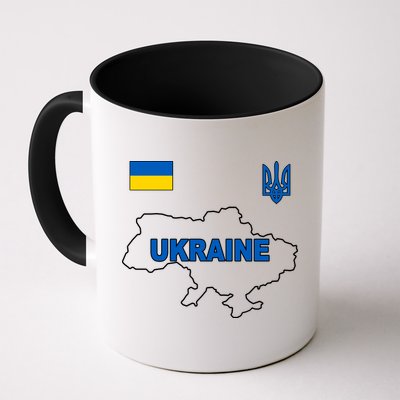 Support Ukraine Country Map Mug