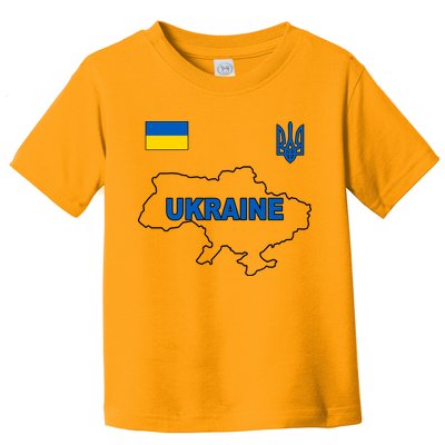 Support Ukraine Country Map Toddler T-Shirt