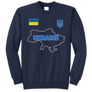 Support Ukraine Country Map Sweatshirt