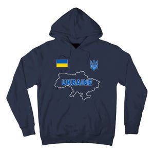 Support Ukraine Country Map Tall Hoodie