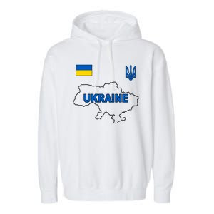 Support Ukraine Country Map Garment-Dyed Fleece Hoodie