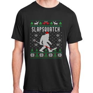 Slapsquatch Ugly Christmas Hockey Sasquatch Bigfoot Funny Gift Adult ChromaSoft Performance T-Shirt