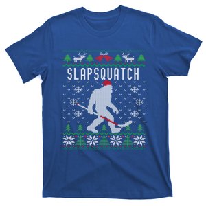 Slapsquatch Ugly Christmas Hockey Sasquatch Bigfoot Funny Gift T-Shirt