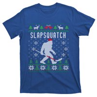 Slapsquatch Ugly Christmas Hockey Sasquatch Bigfoot Funny Gift T-Shirt