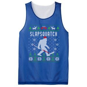 Slapsquatch Ugly Christmas Hockey Sasquatch Bigfoot Funny Gift Mesh Reversible Basketball Jersey Tank