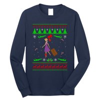 Stewardess Ugly Christmas Long Sleeve Shirt