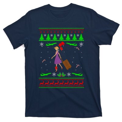 Stewardess Ugly Christmas T-Shirt