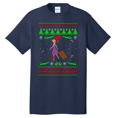 Stewardess Ugly Christmas Tall T-Shirt