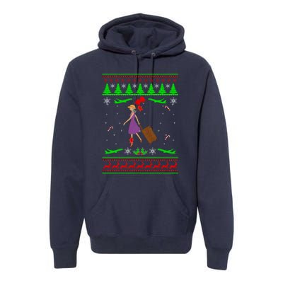 Stewardess Ugly Christmas Premium Hoodie