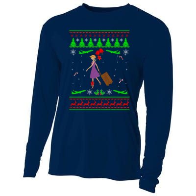 Stewardess Ugly Christmas Cooling Performance Long Sleeve Crew