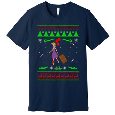 Stewardess Ugly Christmas Premium T-Shirt