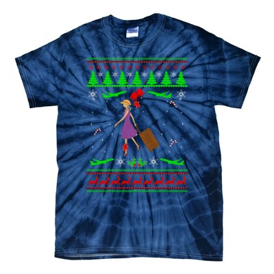 Stewardess Ugly Christmas Tie-Dye T-Shirt